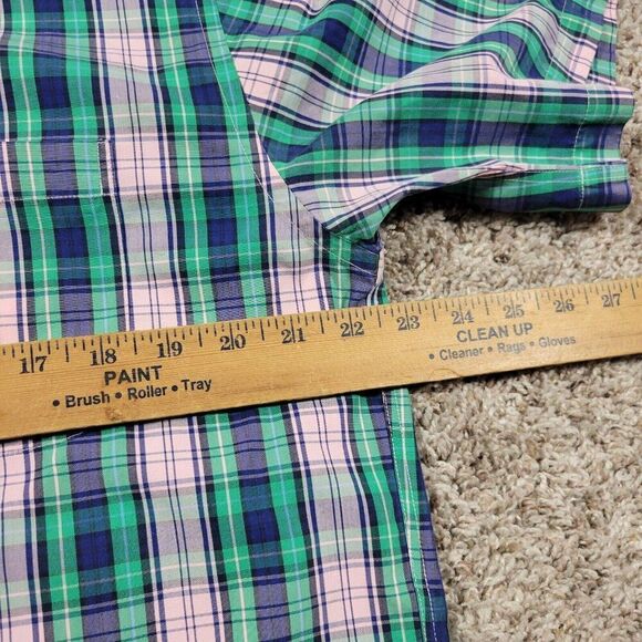 Brooks Brothers Shirt Mens Medium Colorful Short Sleeve Button Up Plaid Preppy - Picture 3 of 7